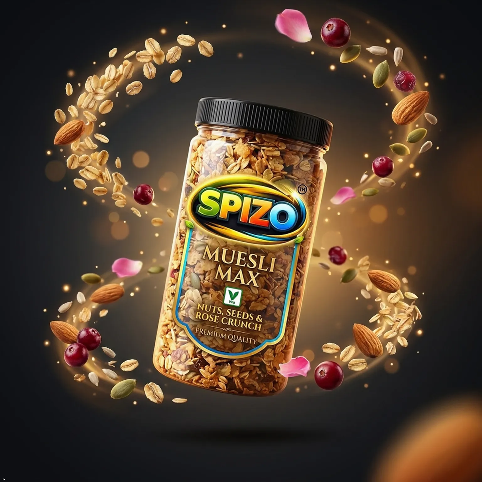SPIZO Rose jaggery delight muesli jar